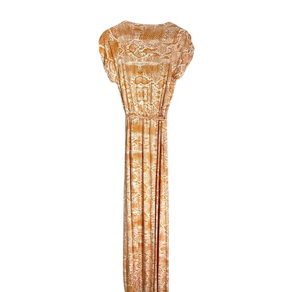 Rachel Pally Maxi Wrap Tie Dress Snakeskin Animal Print Size Small - Picture 4 of 7